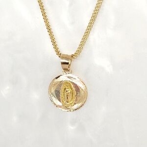 14 Karat Gold Virgin Mary Medallion